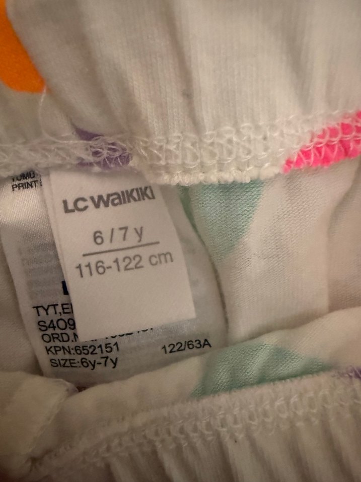 Kız Çocuk çilek Baskılı Pamuklu Tayt - Görsel 2