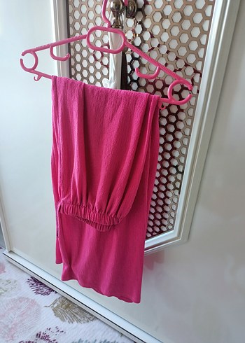 Renkli Pembe Salaş Pantolon