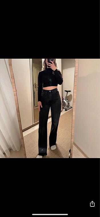 Zara yüksel geniş paça jean