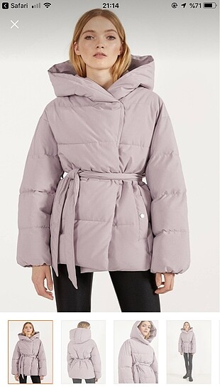 Bershka lila şişme mont