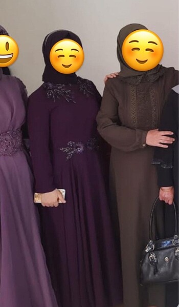 s Beden mor Renk Tesettür abiye