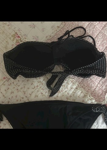 Puantiyeli siyah bikini takımı - Görsel 3
