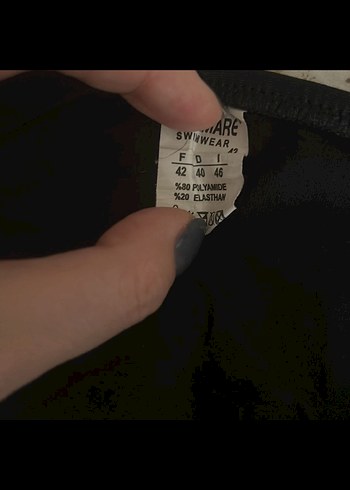 Puantiyeli siyah bikini takımı - Görsel 4