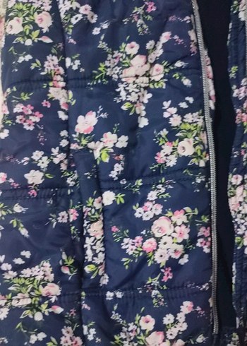 Kız Çocuk Kapüşonlu Çiçekli Fermuarlı Yelek 10-11 yaş - Görsel 5