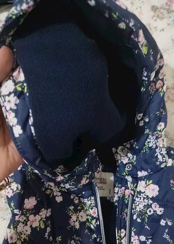 Kız Çocuk Kapüşonlu Çiçekli Fermuarlı Yelek 10-11 yaş - Görsel 6