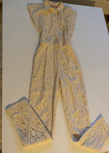 Dantel İşlemeli Bej Vintage Bluz - Görsel 3