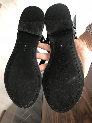 36 Beden siyah Renk Siyah taşlı sandalet