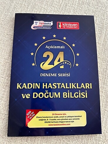 Tusdata 24 deneme kadin doğum tus kitap
