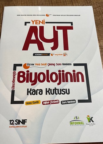 AYT Biyoloji Kara Kutusu Soru Bankası