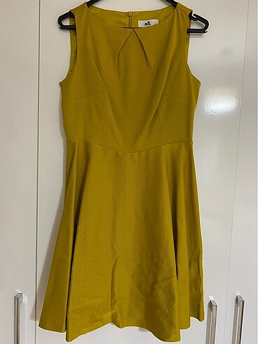 adL sarı kısa elbise