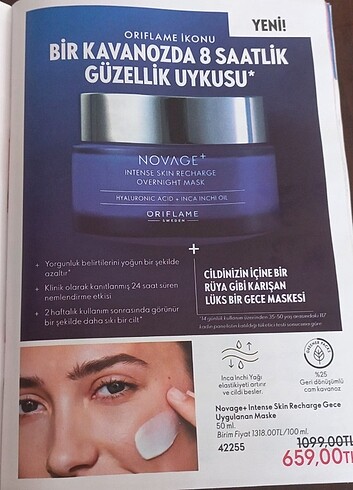 Oriflame gece maskesi