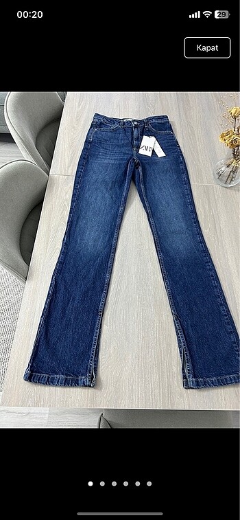 Zara jeans kesik paça