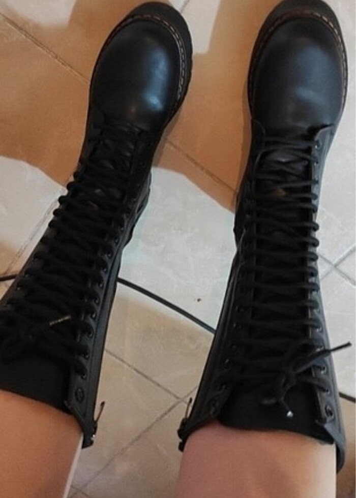 Bağcıklı bot çizme uzun - Görsel 2