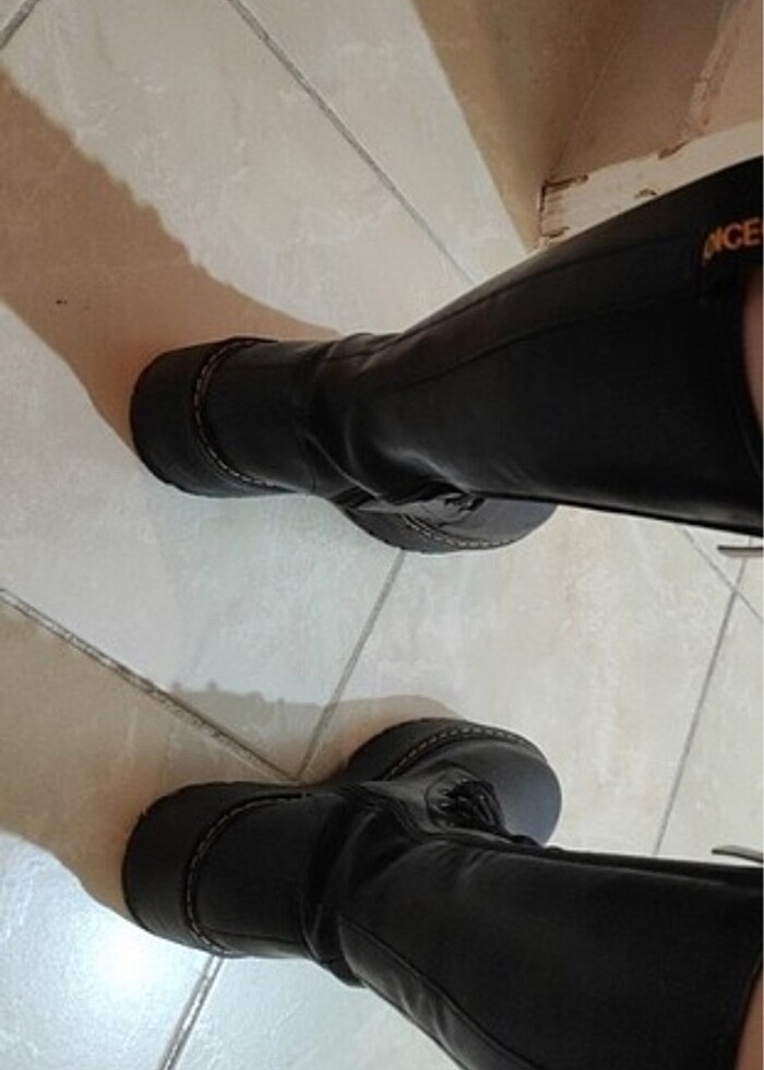 Bağcıklı bot çizme uzun - Görsel 4