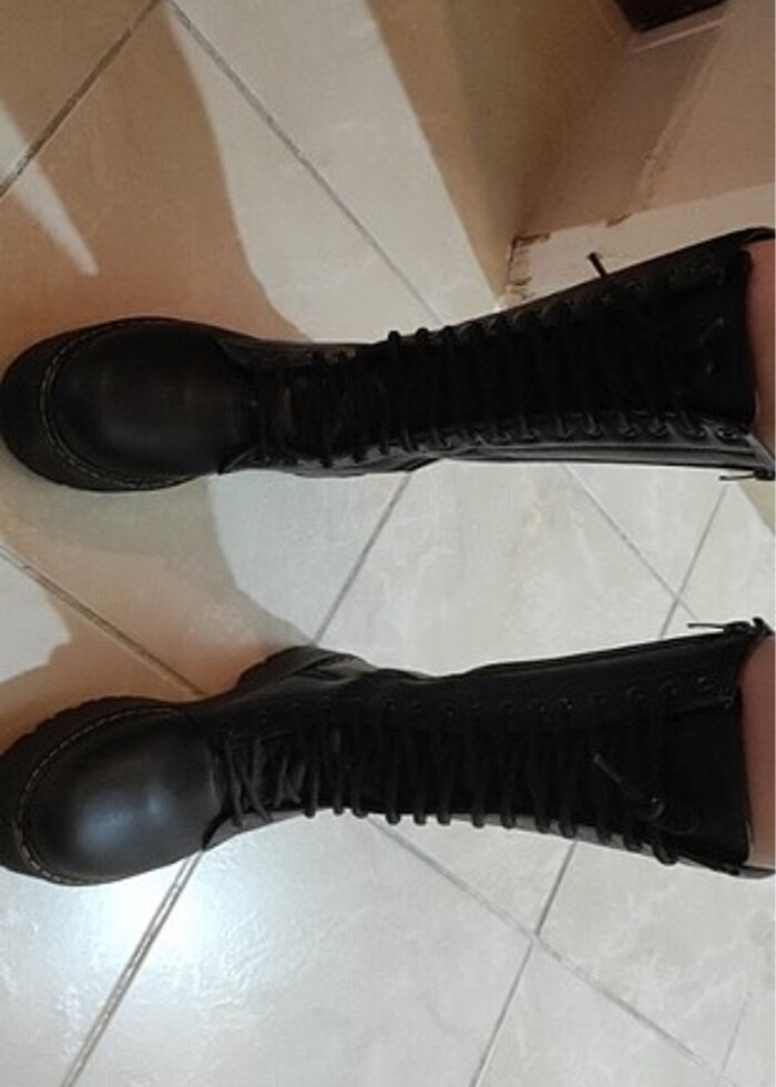 Bağcıklı bot çizme uzun - Görsel 5