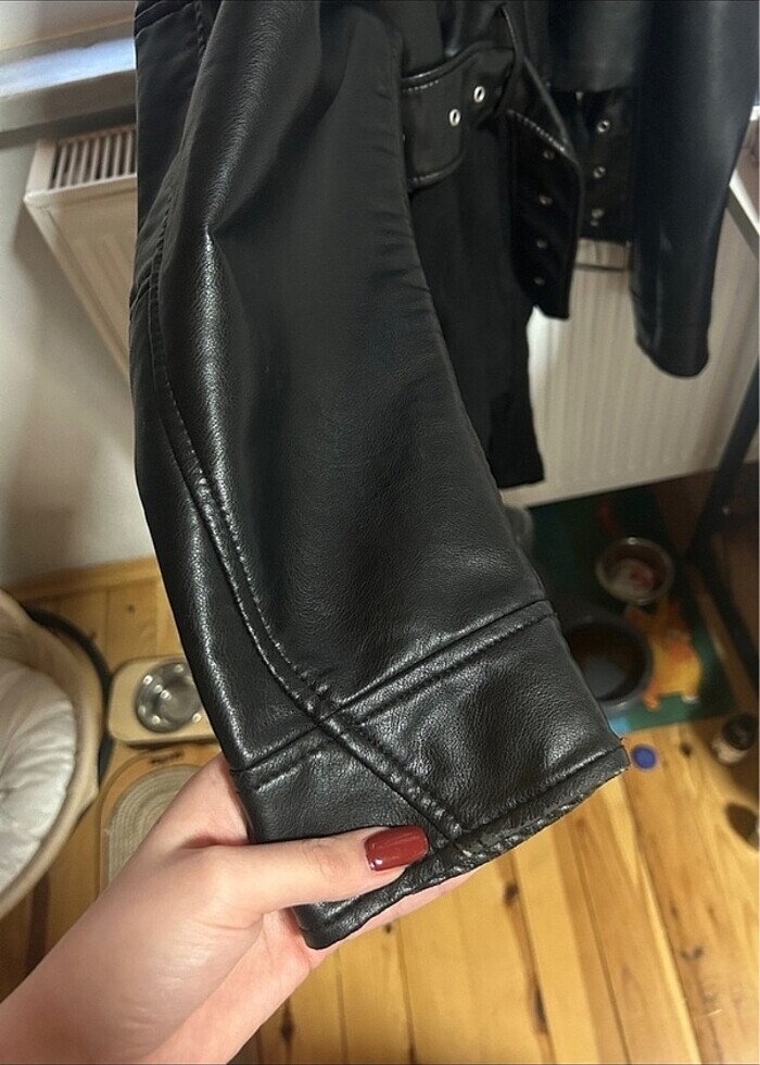 Zara deri ceket - Görsel 2