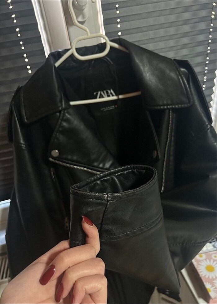 Zara deri ceket - Görsel 4