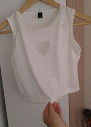 Kalp kesimli lolita crop top