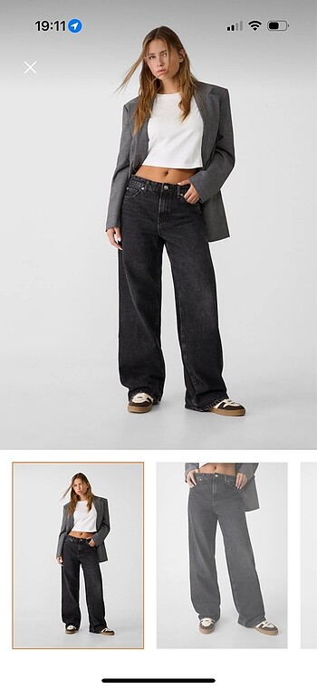 stradivarius d92 straight wide jean
