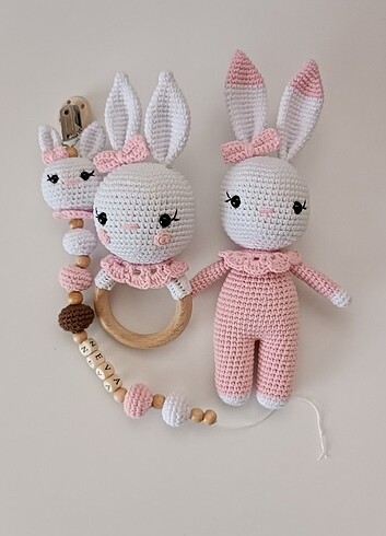 Beden Renk Amigurumi tavşan set