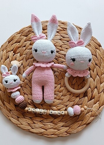 Beden Amigurumi tavşan set