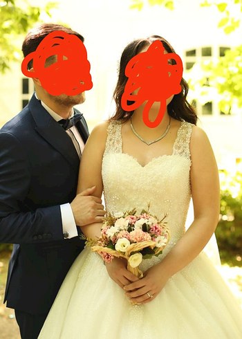 Gelinlik Beyaz A-Line Gelinlik