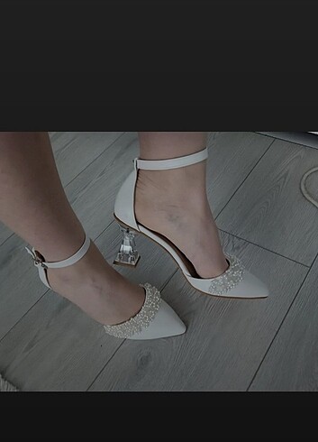 38 Beden beyaz Renk Gelinlik ayakkabısı