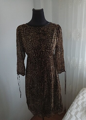 Leoparlı elbise - Görsel 3
