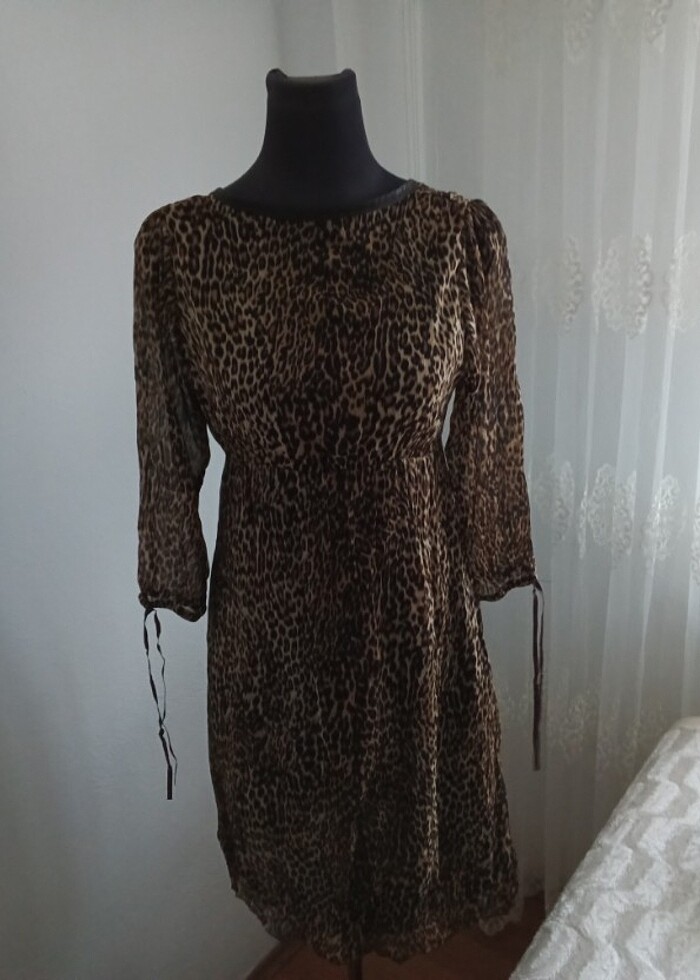 Leoparlı elbise - Görsel 3