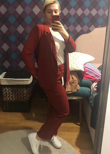 42 Beden bordo Renk Gusto takım elbise