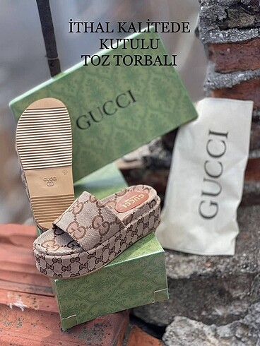Gucci Gucci terlik kutulu toz torbalı