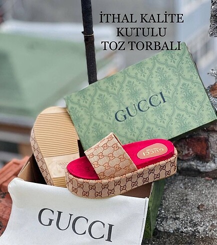 39 Beden Gucci terlik kutulu toz torbalı