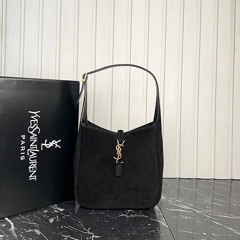 Yves Saint Laurent Saint Laurent Le 37 Small Suede Bag Hakiki Deri