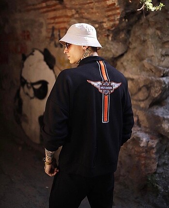 Siyah Harley Davidson Sweatshirt