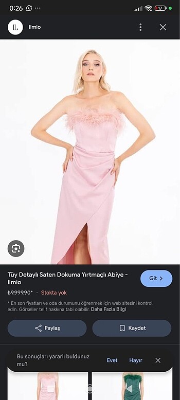 Bebek pembesi tüylü mezuniyet elbisesi