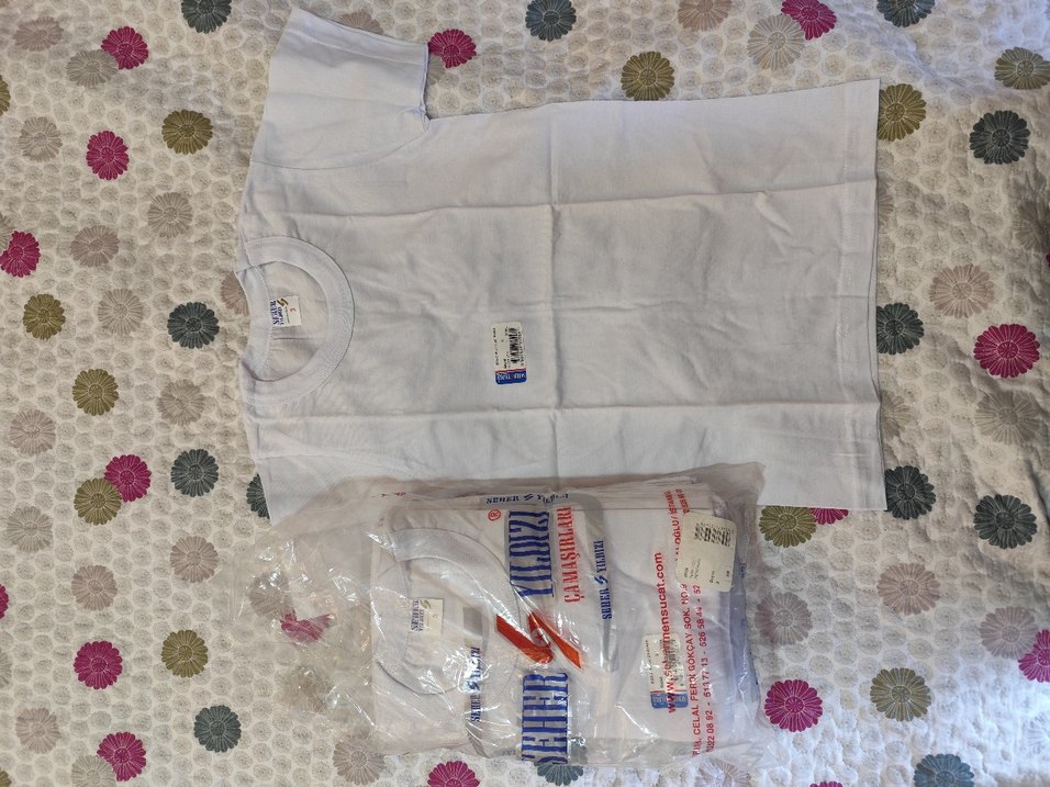 Seher yıldızı çocuk SIFIR YAKA 3 numara %100 pamuk sıfır 6 Adet - Görsel 3