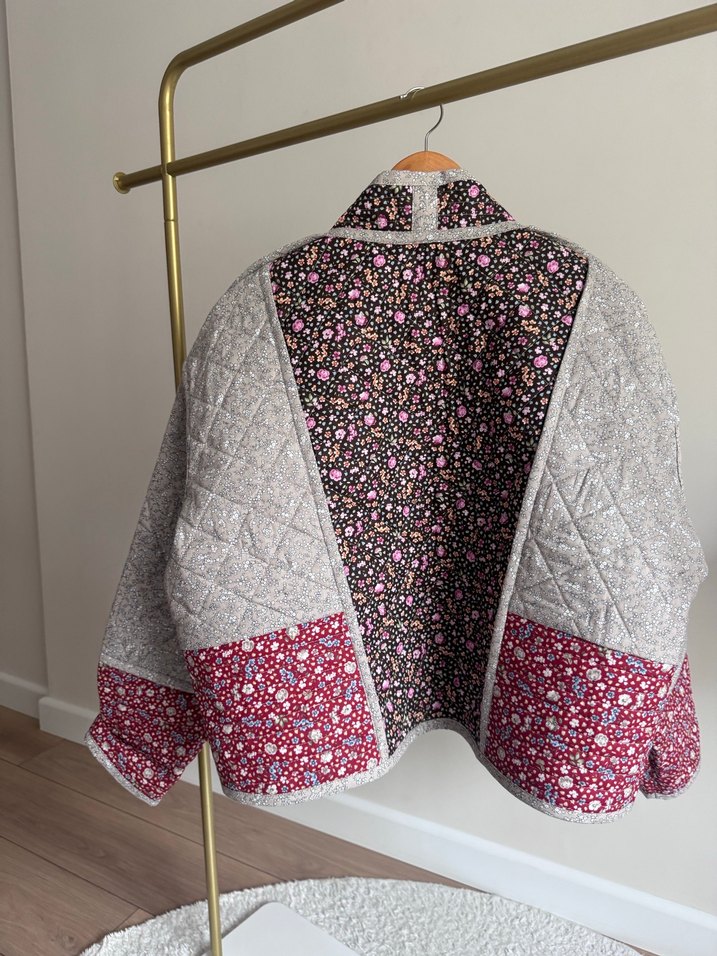 Nakışlı Bohem Gri Kadın Ceket - Görsel 2