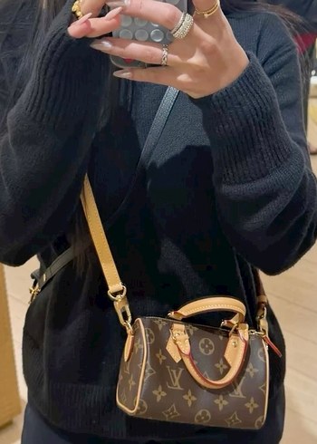 Tükendi Louis Vuitton Kahverengi Deri Kadın mini El Çantası - Görsel 2