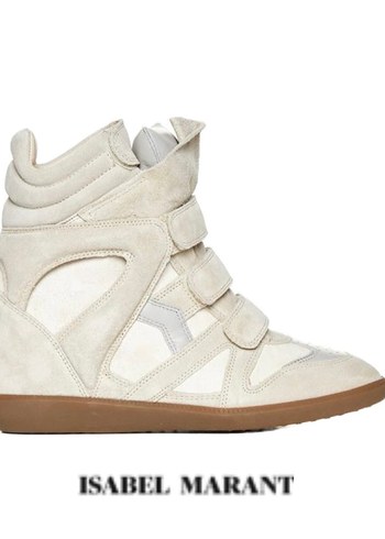 ISABEL MARANT Kadın Beyaz Dolgu Topuklu Bağcıklı Spor Ayakkabı - Görsel 2