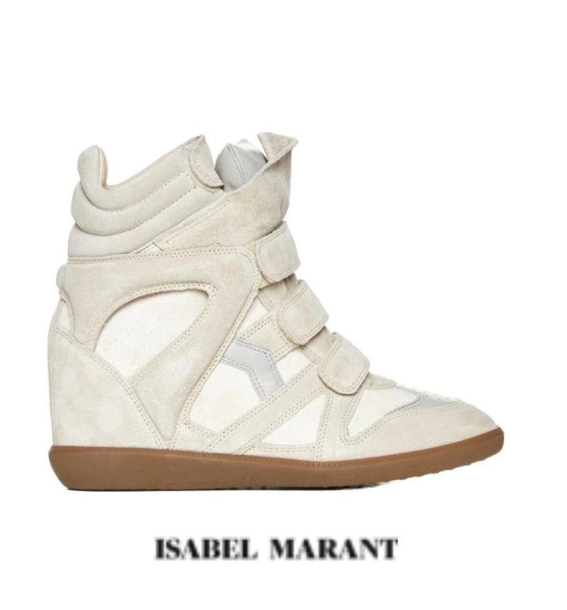 ISABEL MARANT Kadın Beyaz Dolgu Topuklu Bağcıklı Spor Ayakkabı - Görsel 2