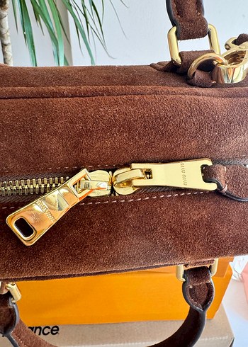 Miu Miu Kahverengi Süet Kadın Çanta - Görsel 6