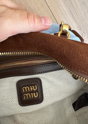Miu Miu Kahverengi Süet Kadın Çanta - Görsel 7