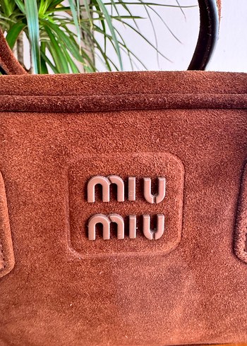 Miu Miu Kahverengi Süet Kadın Çanta - Görsel 3