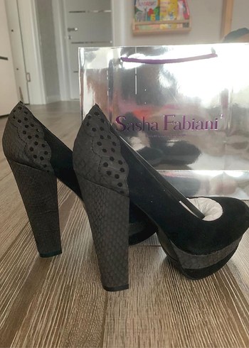 Sasha Fabiani gerçek deri Topuklu ayakkabı - Görsel 6