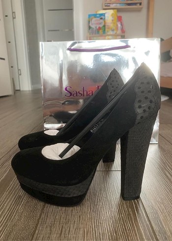 Sasha Fabiani gerçek deri Topuklu ayakkabı - Görsel 4