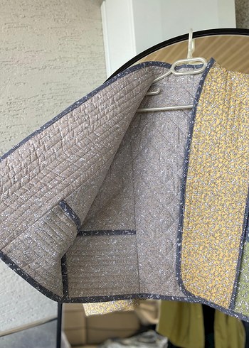 Özel tasarım çift taraflı Kadın Gri Bohem Kısa Ceket - Görsel 2