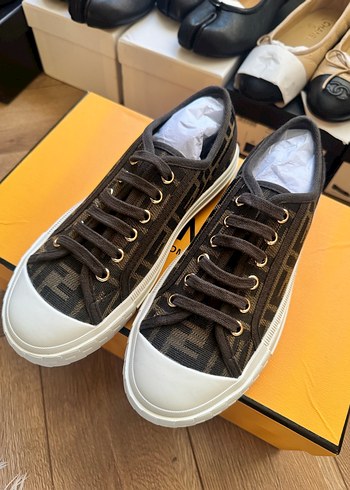 Fendi Kahverengi Baskılı Kadın Spor Ayakkabı - Görsel 7