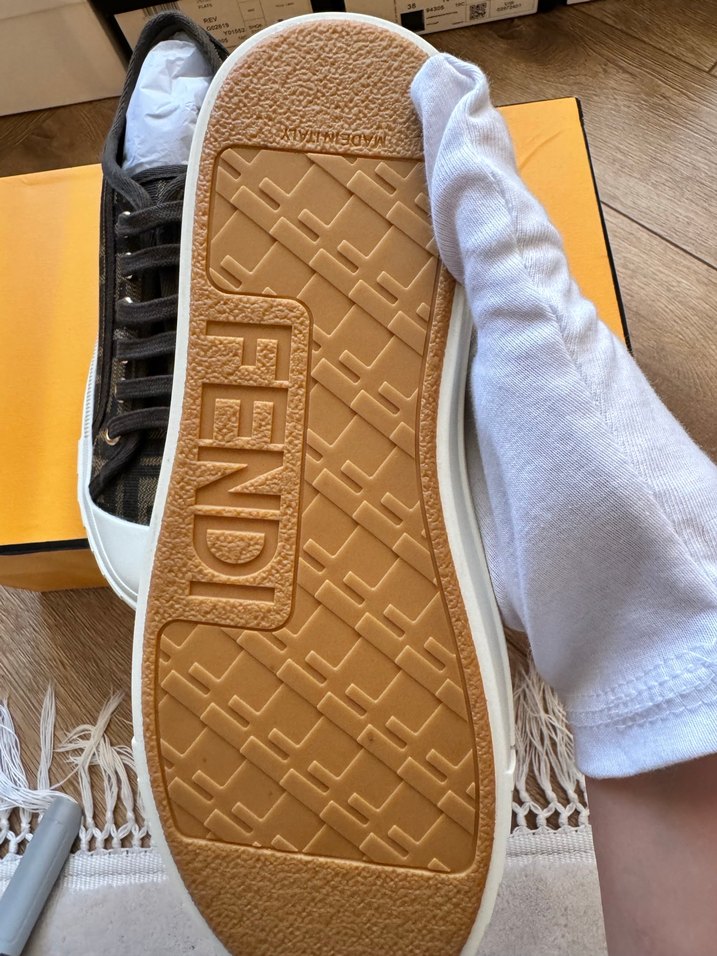 Fendi Kahverengi Baskılı Kadın Spor Ayakkabı - Görsel 5