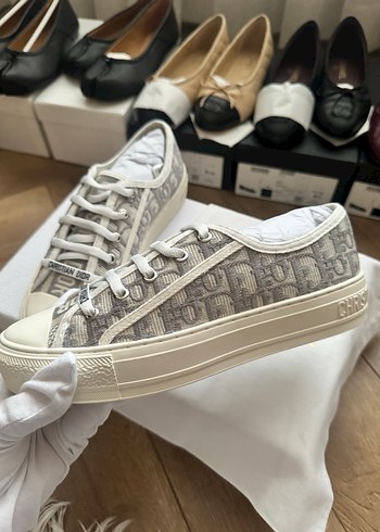 Christian Dior Beyaz Gri Kadın Spor Ayakkabı - Görsel 3