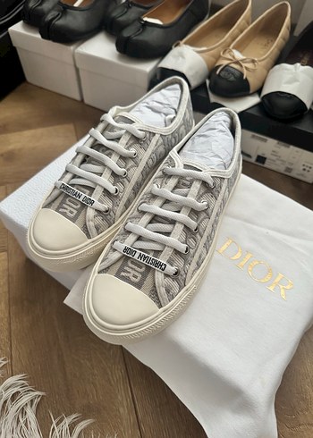 Christian Dior Beyaz Gri Kadın Spor Ayakkabı - Görsel 5